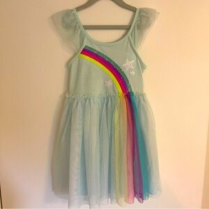 Cat & Jack blue dress with rainbow 5T